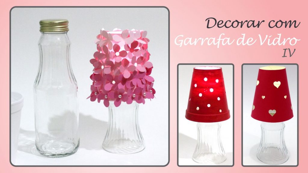 Decore com garrafa de vidro