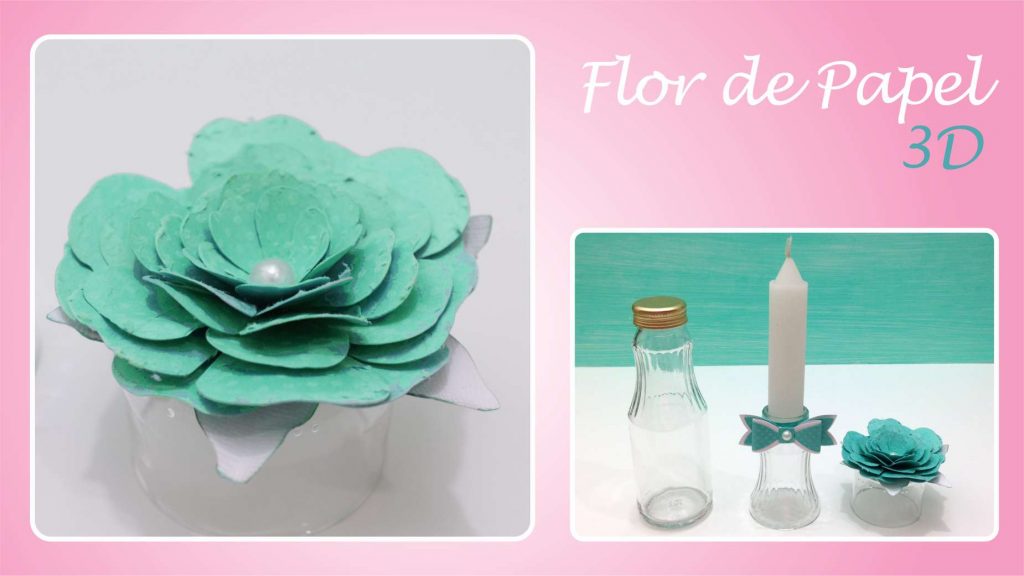 flor de papel 3d