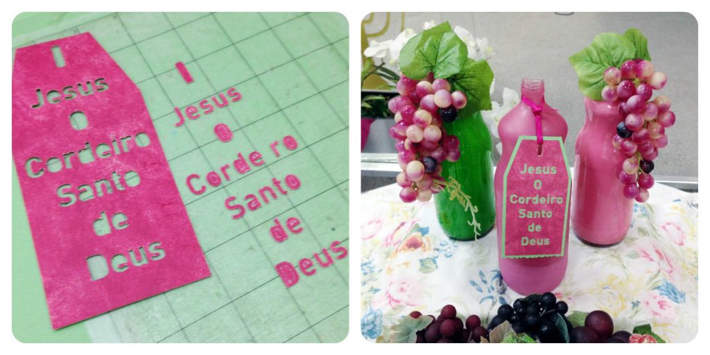 decore com garrafa de vidro