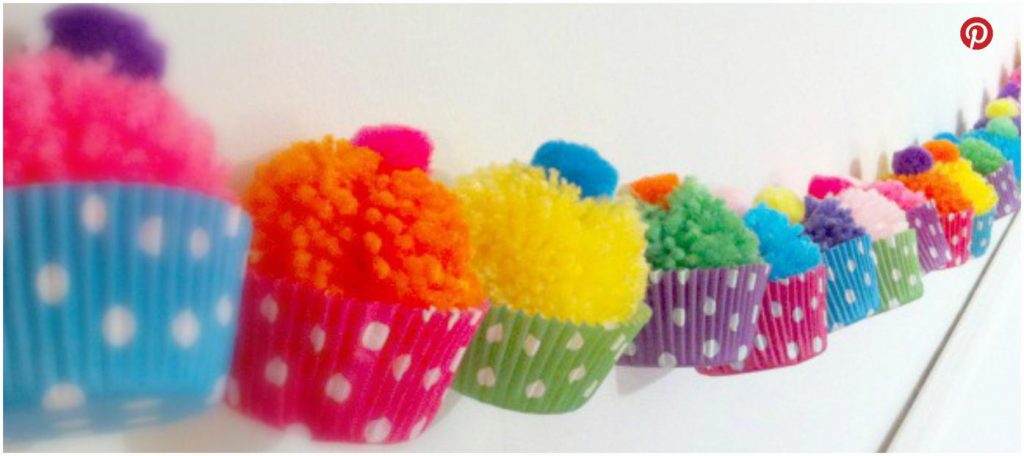 Decoração com pompons 