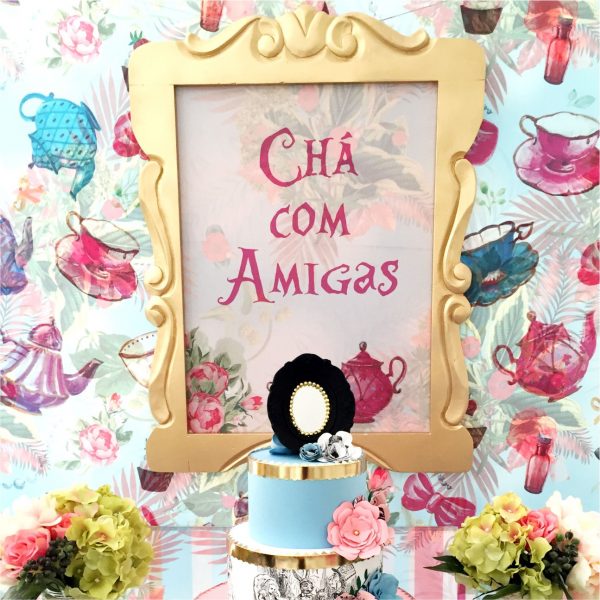 Estampas Digitais Tema Alice - Painel, relógio e quadro - Imagem 2