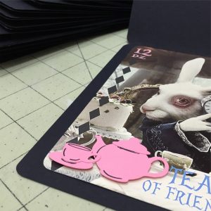 Arte Convite Tema Alice + Molde Xícara e Bule