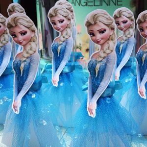 Molde Elsa para Tubete Tema Frozen