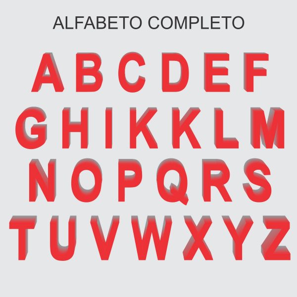 Molde Letras 3D Alfabeto Completo e Numerais - Image 9
