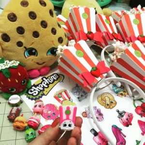 Molde caixa de pipoca shopkins