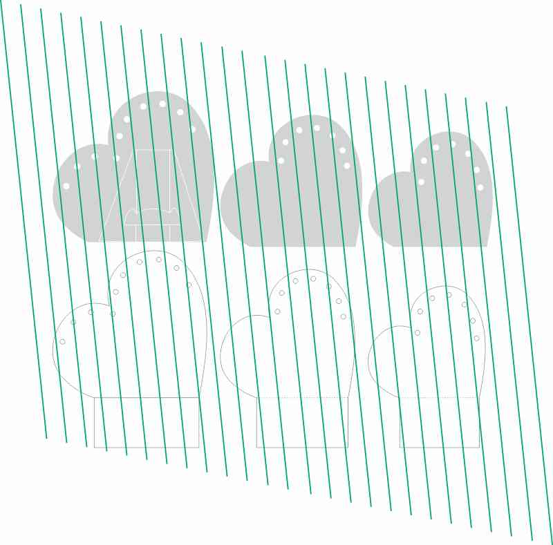 Molde Luminária 03 Corações - Imagem 4