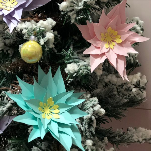 Molde Flor de Natal em Papel - Poinsétia - Image 2