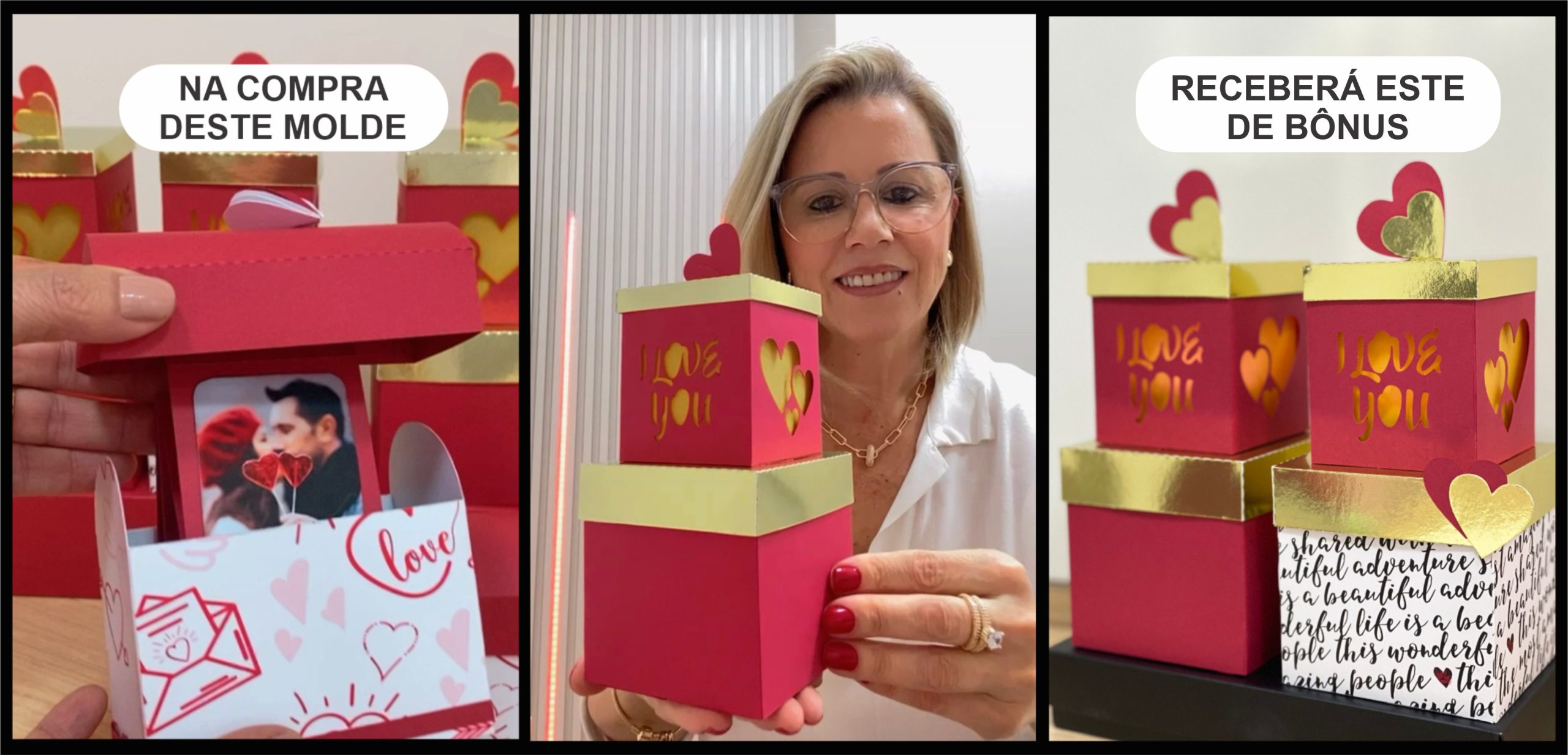 Caixa com foto para dia dos namorados 
