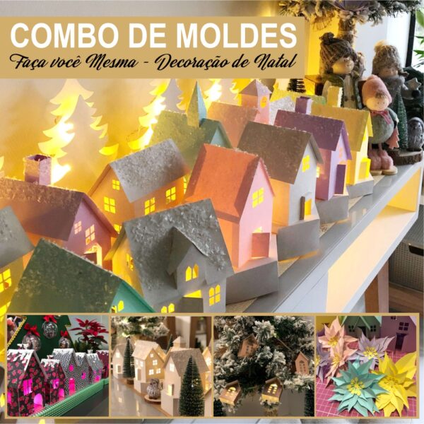 Combo Moldes Decoração de Natal -Faça Você Mesma